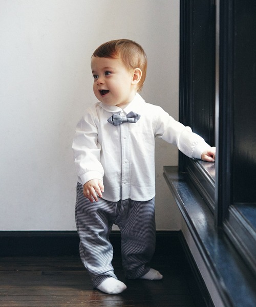 D.fesense(ディーフェセンス)の「【D.fesense/ディーフェセンス】おめかしBOYロンパース(ロンパース・キッズ・ホワイト系その他・70cm/80cm)」の1枚目の写真