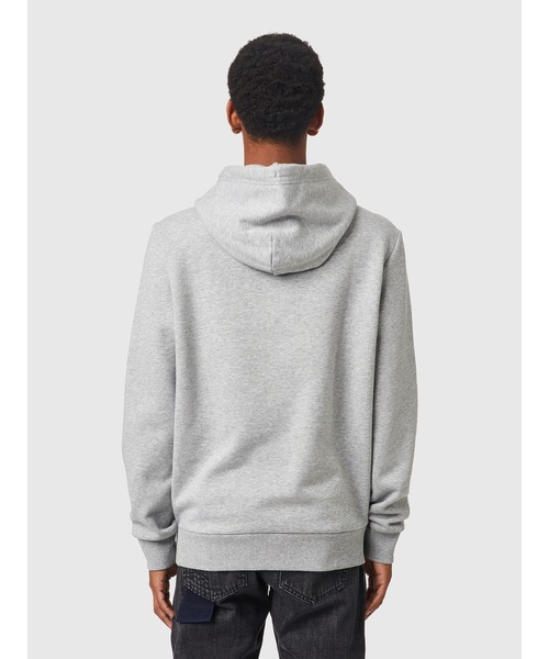 DIESEL(ディーゼル)の「メンズ パーカー ボックスロゴ レギュラーフィット サステナブル(パーカー・メンズ・杢グレー/ブラック/ホワイト・XXX-LARGE/MEDIUM/LARGE/X-LARGE/SMALL/X-SMALL/XX-LARGE)」の8枚目の写真