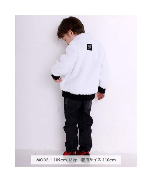 WASK（ワスク）の「WASK/無地 + ボア リバーシブルジャケット (100~160cm)（ダウンジャケット/コート・キッズ・ブラック/ブルー・100/150/130/160/110/120/140）」の3枚目の写真