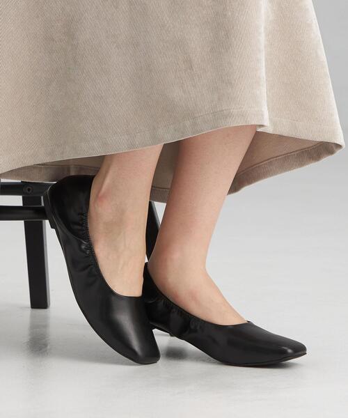 green label relaxing（グリーンレーベルリラクシング）の「PATTO スクエア フラット シューズ（その他シューズ・レディース・ブラウン/ネイビー/ブラック・XL/S/M/L）」の12枚目の写真