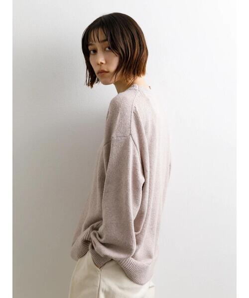 koe（コエ）の「天竺編みクルーネックニット*（ニット/セーター・レディース・ブラック/カーキ/マスタード/グリーン/ライトベージュ/ブラウン・M/L/S）」の19枚目の写真