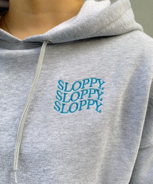 WHO'S WHO gallery(フーズフーギャラリー)の「【SLOPPY/スロッピー】ラインリブパーカ(パーカー・レディース・サックスブルー/ピンク/ブラック/トップグレー/ネイビー・FREE)」の13枚目の写真