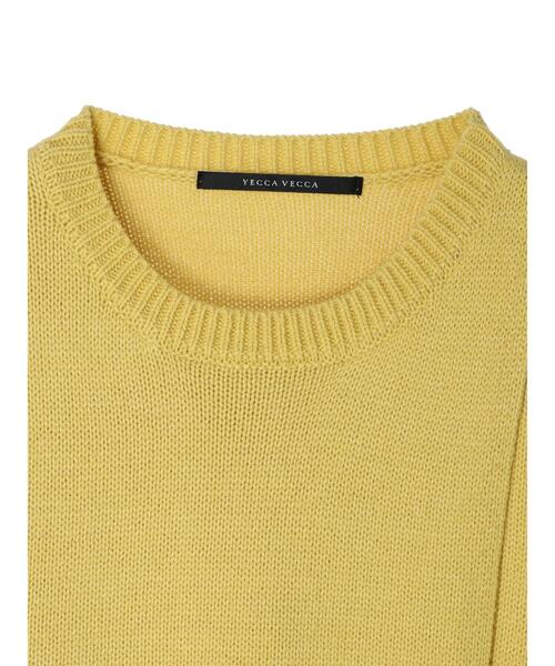 YECCA VECCA（イェッカヴェッカ）の「・アシメレイヤーニット＊（ニット/セーター・レディース・グリーン/グレイッシュベージュ/ブラウン/イエロー・FREE）」の17枚目の写真