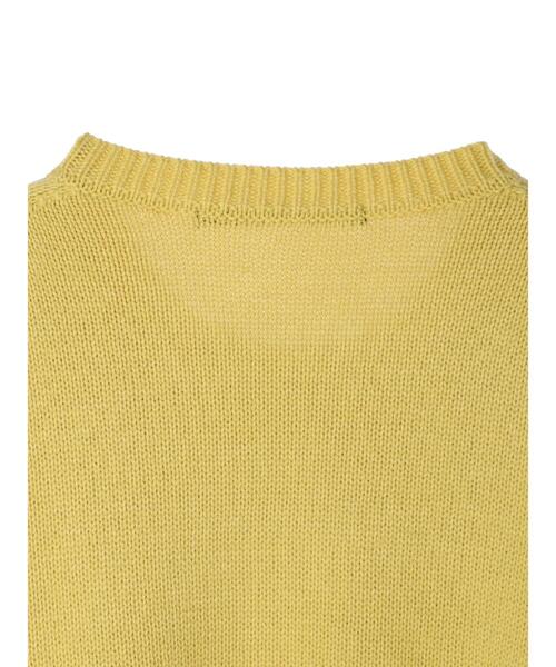 YECCA VECCA（イェッカヴェッカ）の「・アシメレイヤーニット＊（ニット/セーター・レディース・グリーン/グレイッシュベージュ/ブラウン/イエロー・FREE）」の14枚目の写真