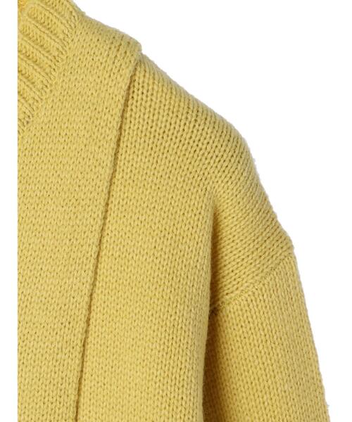 YECCA VECCA（イェッカヴェッカ）の「・アシメレイヤーニット＊（ニット/セーター・レディース・グリーン/グレイッシュベージュ/ブラウン/イエロー・FREE）」の10枚目の写真