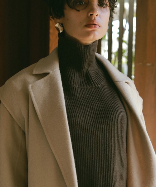 ReNorm（リノーム）の「リバー2WAYジレコート（チェスターコート・レディース・モカ/ブラウン/ベージュ・フリー）」の4枚目の写真