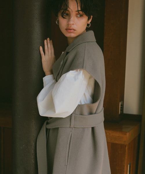 ReNorm（リノーム）の「リバー2WAYジレコート（チェスターコート・レディース・モカ/ブラウン/ベージュ・フリー）」の11枚目の写真