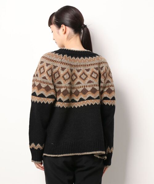 Samansa Mos2（サマンサ モスモス）の「ジャカードカーディガン（カーディガン/ボレロ・レディース・ブラック/ベージュ/グレー・ﾌﾘ-）」の5枚目の写真