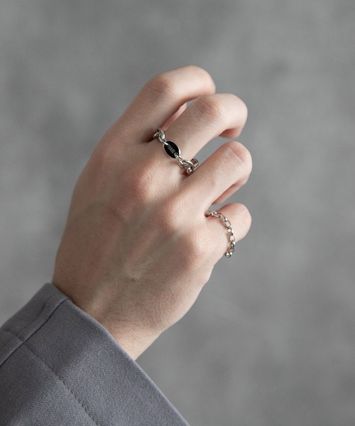 HARE(ハレ)の「2ピースチェーンリング(HARE)(リング・メンズ・シルバー/シルバー系その他/シルバー系その他2・FREE)」の9枚目の写真