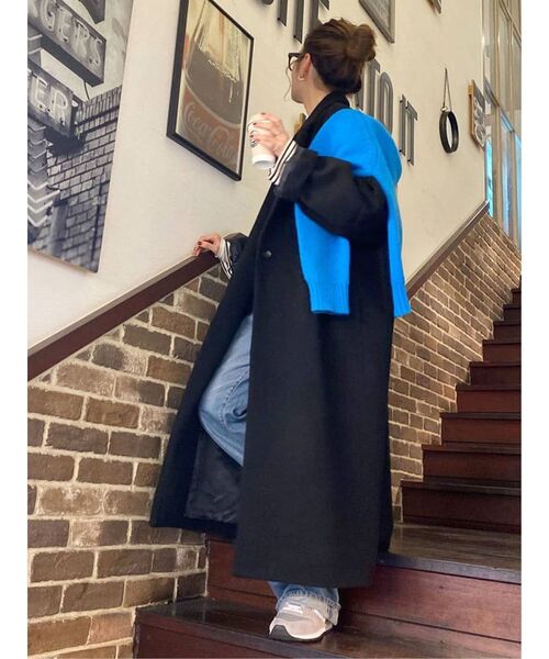 Ungrid(アングリッド)の「起毛ルーズチェスターコート(チェスターコート・レディース・ブラック/ブラウン・SMALL/MEDIUM)」の4枚目の写真