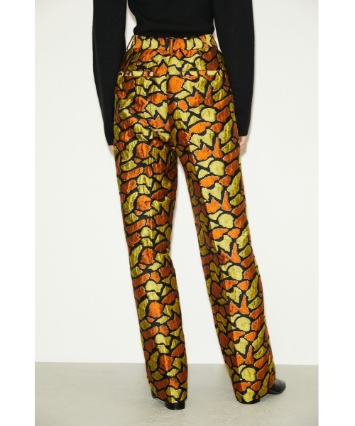 THROW by SLY（スローバイスライ）の「THROW GIRAFFE JACQARD TAPERED PT ジラフ ジャガード テーパード パンツ（スラックス・レディース・イエロー系その他/グリーン系その他2・1/0）」の15枚目の写真