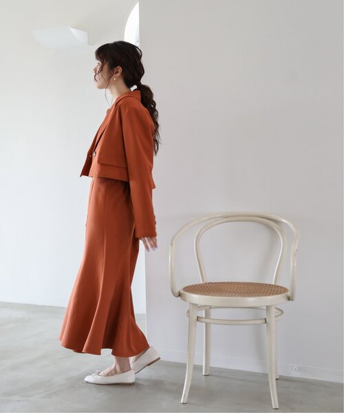 RAY CASSIN（レイカズン）の「ダブルクロスマーメイドスカート セットアップ可（スカート・レディース・ライトカーキ/キナリ/オレンジ/ブラック系・FREE）」の9枚目の写真