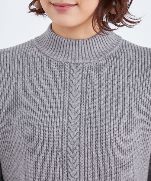 DECOY SINCE 1981(デコイシンスイチキュウハチイチ)の「ウォッシャブルレイヤード風ニットチュニック(ニット/セーター・レディース・グレー/ネイビー・M/LL/L)」の6枚目の写真