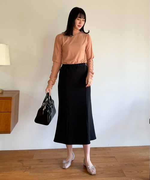 EPIMI E'PIMMY（エピミエピミー）の「〈Set upにも〉マーメイドラインスウェットスカート（スカート・レディース・ブラック/オートミール/杢グレー/クリーム・MEDIUM）」の7枚目の写真