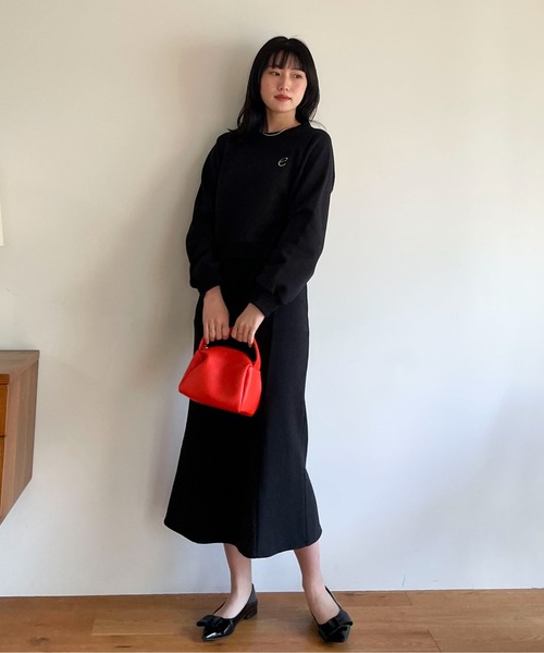 EPIMI E'PIMMY（エピミエピミー）の「〈Set upにも〉マーメイドラインスウェットスカート（スカート・レディース・ブラック/オートミール/杢グレー/クリーム・MEDIUM）」の8枚目の写真