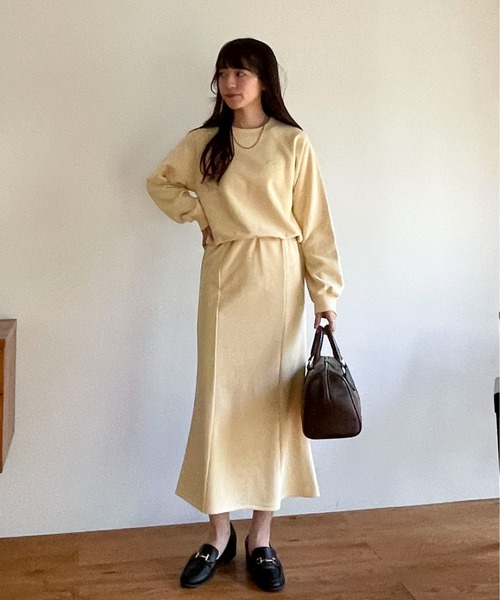 EPIMI E'PIMMY（エピミエピミー）の「〈Set upにも〉マーメイドラインスウェットスカート（スカート・レディース・ブラック/オートミール/杢グレー/クリーム・MEDIUM）」の11枚目の写真