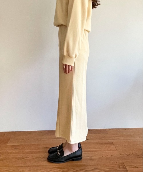 EPIMI E'PIMMY（エピミエピミー）の「〈Set upにも〉マーメイドラインスウェットスカート（スカート・レディース・ブラック/オートミール/杢グレー/クリーム・MEDIUM）」の15枚目の写真