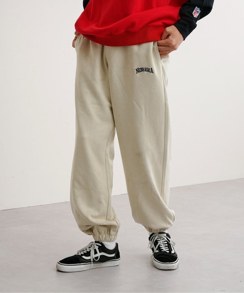 CPCM(シーピーシーエム)の「ポンチ1ポイント刺繍スウェットパンツ(スウェットパンツ・メンズ・ブラック/グレイッシュベージュ/グリーン・FREE)」の3枚目の写真