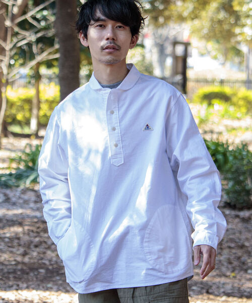 GEVACO(ゲバコ)の「【GEVACO/ゲバコ】丸えりOX ロングスリーブシャツ(シャツ/ブラウス・メンズ・ネイビー/オフホワイト/ブルー系その他3・SMALL/MEDIUM/LARGE)」の2枚目の写真