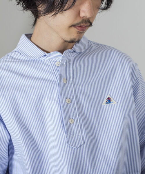 GEVACO(ゲバコ)の「【GEVACO/ゲバコ】丸えりOX ロングスリーブシャツ(シャツ/ブラウス・メンズ・ネイビー/オフホワイト/ブルー系その他3・SMALL/MEDIUM/LARGE)」の19枚目の写真