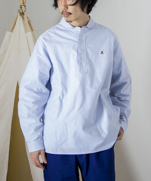 GEVACO(ゲバコ)の「【GEVACO/ゲバコ】丸えりOX ロングスリーブシャツ(シャツ/ブラウス・メンズ・ネイビー/オフホワイト/ブルー系その他3・SMALL/MEDIUM/LARGE)」の12枚目の写真