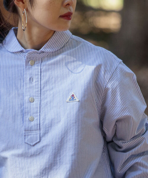 GEVACO(ゲバコ)の「【GEVACO/ゲバコ】丸えりOX ロングスリーブシャツ(シャツ/ブラウス・メンズ・ネイビー/オフホワイト/ブルー系その他3・SMALL/MEDIUM/LARGE)」の13枚目の写真