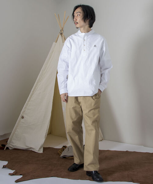 GEVACO(ゲバコ)の「【GEVACO/ゲバコ】丸えりOX ロングスリーブシャツ(シャツ/ブラウス・メンズ・ネイビー/オフホワイト/ブルー系その他3・SMALL/MEDIUM/LARGE)」の16枚目の写真