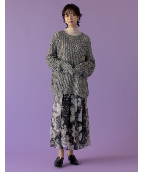 Re:EDIT（リエディ）の「[2023S/S COLLECTION][低身長サイズ有]シアープリントギャザーフレアスカート（スカート・レディース・B/A/D/C/E/F・LARGE/MEDIUM/SHORT）」の18枚目の写真