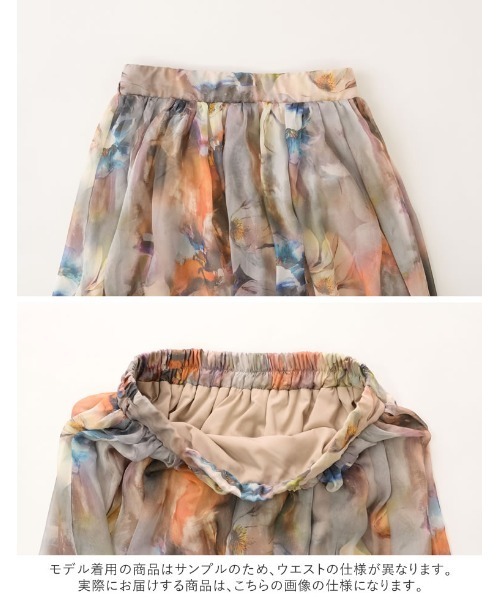 Re:EDIT（リエディ）の「[2023S/S COLLECTION][低身長サイズ有]シアープリントギャザーフレアスカート（スカート・レディース・B/A/D/C/E/F・LARGE/MEDIUM/SHORT）」の22枚目の写真