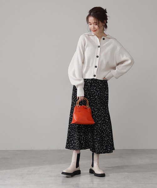 N.（N. Natural Beauty Basic）（エヌエヌナチュラルビューティーベーシック）の「◆デザインドットペプラムスカート（スカート・レディース・ホワイト系その他/ブラック系その他・MEDIUM）」の12枚目の写真