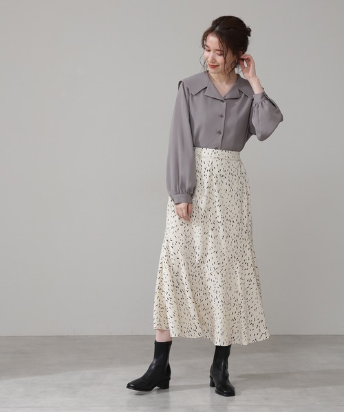 N.（N. Natural Beauty Basic）（エヌエヌナチュラルビューティーベーシック）の「◆デザインドットペプラムスカート（スカート・レディース・ホワイト系その他/ブラック系その他・MEDIUM）」の8枚目の写真