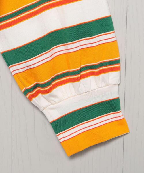 H　BEAUTY&YOUTH UNITED ARROWS（エイチビューティーアンドユースユナイテッドアローズ）の「＜H＞MULTI BORDER LONG SLEEVE T-SHIRT/Tシャツ（Tシャツ/カットソー・レディース・ターコイズブルー/イエロー・FREE）」の10枚目の写真