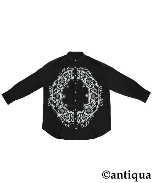 antiqua(アンティカ)の「雰囲気たっぷり。刺繍シャツ(シャツ/ブラウス・レディース・ブラック/オフホワイト・FREE)」の17枚目の写真