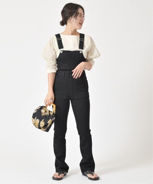 U by SPICK&SPAN（ユーバイスピックアンドスパン）の「タックスリーブ ドッキングプルオーバー◆（Tシャツ/カットソー・レディース・ブラック/ホワイト系その他・FREE）」の4枚目の写真