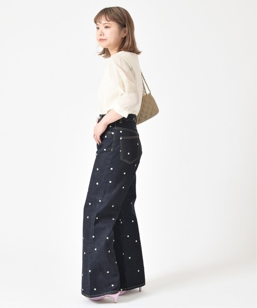 U by SPICK&SPAN（ユーバイスピックアンドスパン）の「タックスリーブ ドッキングプルオーバー◆（Tシャツ/カットソー・レディース・ブラック/ホワイト系その他・FREE）」の6枚目の写真