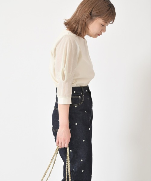 U by SPICK&SPAN（ユーバイスピックアンドスパン）の「タックスリーブ ドッキングプルオーバー◆（Tシャツ/カットソー・レディース・ブラック/ホワイト系その他・FREE）」の12枚目の写真