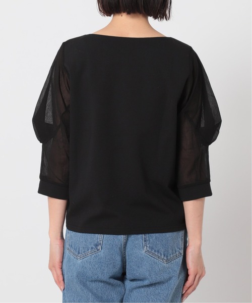 U by SPICK&SPAN（ユーバイスピックアンドスパン）の「タックスリーブ ドッキングプルオーバー◆（Tシャツ/カットソー・レディース・ブラック/ホワイト系その他・FREE）」の15枚目の写真