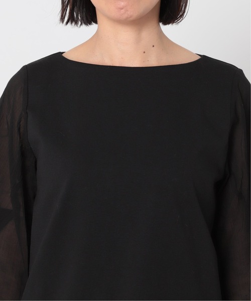 U by SPICK&SPAN（ユーバイスピックアンドスパン）の「タックスリーブ ドッキングプルオーバー◆（Tシャツ/カットソー・レディース・ブラック/ホワイト系その他・FREE）」の16枚目の写真