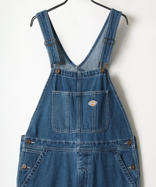 Dickies（ディッキーズ）の「Dickies/ディッキーズ ワイドデニム オーバーオール/サロペット（サロペット/オーバーオール・メンズ・ブラック/インディゴブルー/アイボリー/ワンウォッシュ・S/M/L/XL）」の3枚目の写真