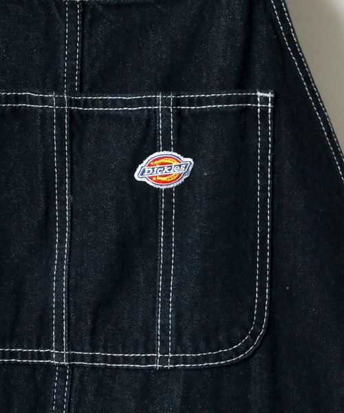 Dickies（ディッキーズ）の「Dickies/ディッキーズ ワイドデニム オーバーオール/サロペット（サロペット/オーバーオール・メンズ・ブラック/インディゴブルー/アイボリー/ワンウォッシュ・S/M/L/XL）」の12枚目の写真