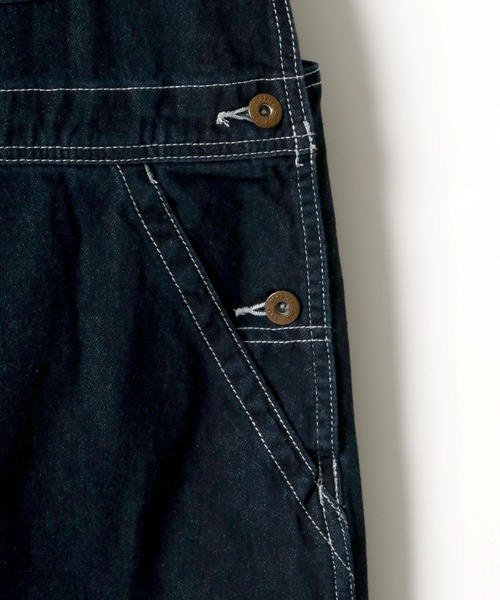 Dickies（ディッキーズ）の「Dickies/ディッキーズ ワイドデニム オーバーオール/サロペット（サロペット/オーバーオール・メンズ・ブラック/インディゴブルー/アイボリー/ワンウォッシュ・S/M/L/XL）」の14枚目の写真