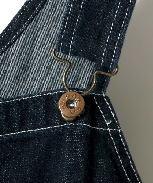 Dickies（ディッキーズ）の「Dickies/ディッキーズ ワイドデニム オーバーオール/サロペット（サロペット/オーバーオール・メンズ・ブラック/インディゴブルー/アイボリー/ワンウォッシュ・S/M/L/XL）」の16枚目の写真