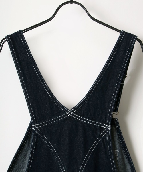 Dickies（ディッキーズ）の「Dickies/ディッキーズ ワイドデニム オーバーオール/サロペット（サロペット/オーバーオール・メンズ・ブラック/インディゴブルー/アイボリー/ワンウォッシュ・S/M/L/XL）」の19枚目の写真