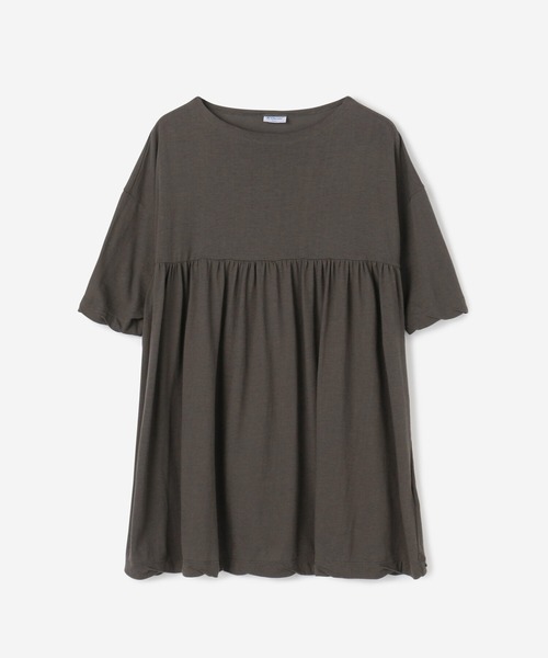 ORCIVAL（オーシバル）の「ORCIVAL | フレアギャザーTシャツ WOMEN（Tシャツ/カットソー・レディース・ダークブラウン/ホワイト/ライトブルー/チャコール・1）」の12枚目の写真