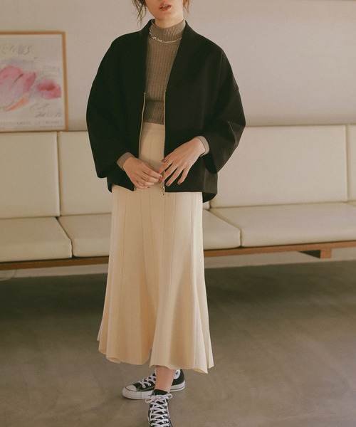 ReNorm（リノーム）の「ニットアイレットマーメイドスカート（スカート・レディース・ネイビー/アイボリー/ライトピンク・フリー）」の22枚目の写真