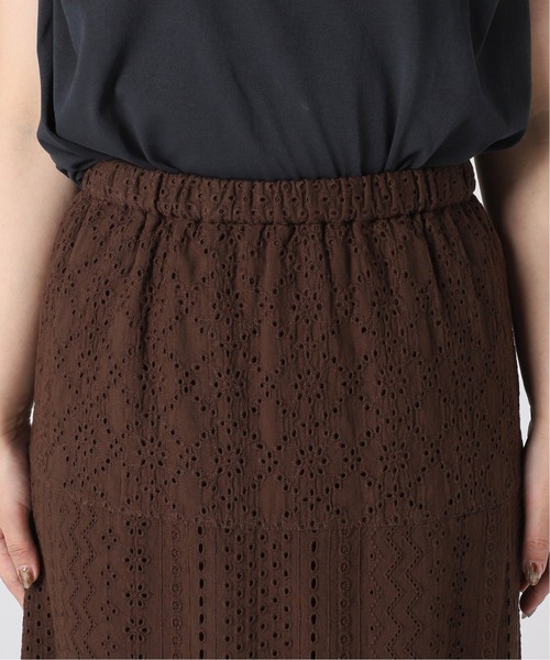 B.C STOCK（ベーセーストック）の「レースパッチワークティアードスカート（スカート・レディース・ホワイト/ブラック/ブルー系その他/グリーン/ブラウン・FREE）」の12枚目の写真