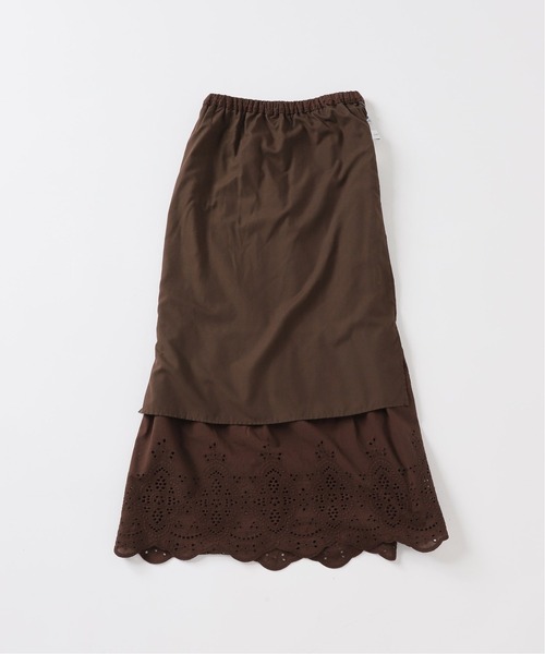 B.C STOCK（ベーセーストック）の「レースパッチワークティアードスカート（スカート・レディース・ホワイト/ブラック/ブルー系その他/グリーン/ブラウン・FREE）」の14枚目の写真