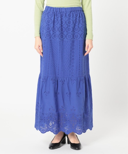 B.C STOCK（ベーセーストック）の「レースパッチワークティアードスカート（スカート・レディース・ホワイト/ブラック/ブルー系その他/グリーン/ブラウン・FREE）」の21枚目の写真