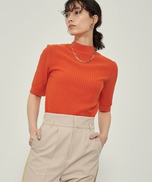 CITY TOKYO | ハーフスリーブリブニット(ニット/セーター)