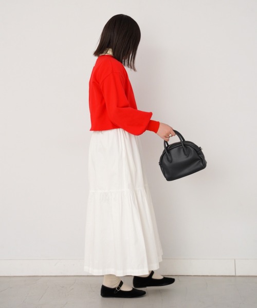 omom sot（オムオムソット）の「カーディガン スウェット コットン裏毛 omom sot（カーディガン/ボレロ・レディース・ブラック/レッド/グリーン/アイボリー・M）」の5枚目の写真